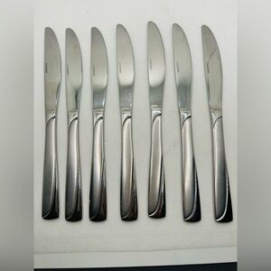 Oneida Silver Madeline (Stainless) Flatware Dinner Knives 8.75" Long Lot of 7